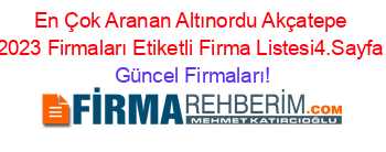 En+Çok+Aranan+Altınordu+Akçatepe+2023+Firmaları+Etiketli+Firma+Listesi4.Sayfa Güncel+Firmaları!