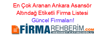 En+Çok+Aranan+Ankara+Asansör+Altındağ+Etiketli+Firma+Listesi Güncel+Firmaları!