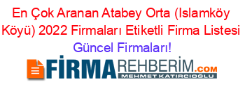 En+Çok+Aranan+Atabey+Orta+(Islamköy+Köyü)+2022+Firmaları+Etiketli+Firma+Listesi Güncel+Firmaları!