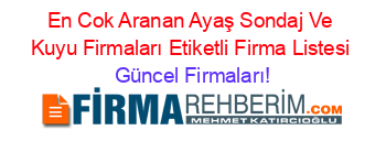 En+Cok+Aranan+Ayaş+Sondaj+Ve+Kuyu+Firmaları+Etiketli+Firma+Listesi Güncel+Firmaları!