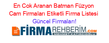 En+Cok+Aranan+Batman+Füzyon+Cam+Firmaları+Etiketli+Firma+Listesi Güncel+Firmaları!