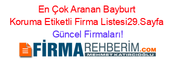 En+Çok+Aranan+Bayburt+Koruma+Etiketli+Firma+Listesi29.Sayfa Güncel+Firmaları!