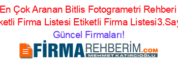 En+Çok+Aranan+Bitlis+Fotogrametri+Rehberi+Etiketli+Firma+Listesi+Etiketli+Firma+Listesi3.Sayfa Güncel+Firmaları!