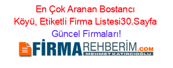En+Çok+Aranan+Bostancı+Köyü,+Etiketli+Firma+Listesi30.Sayfa Güncel+Firmaları!