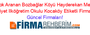 En+Çok+Aranan+Bozbağlar+Köyü+Hayderekan+Mezrası+Cumhuriyet+Ilköğretim+Okulu+Kocaköy+Etiketli+Firma+Listesi Güncel+Firmaları!