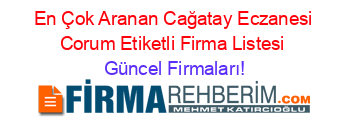 En+Çok+Aranan+Cağatay+Eczanesi+Corum+Etiketli+Firma+Listesi Güncel+Firmaları!