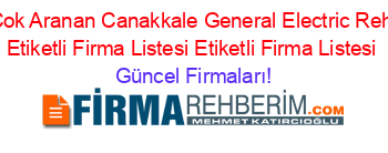 En+Cok+Aranan+Canakkale+General+Electric+Rehberi+Etiketli+Firma+Listesi+Etiketli+Firma+Listesi Güncel+Firmaları!