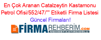 En+Çok+Aranan+Catalzeytin+Kastamonu+Petrol+Ofisi/552/47/””+Etiketli+Firma+Listesi Güncel+Firmaları!