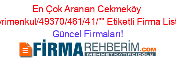 En+Çok+Aranan+Cekmeköy+Gayrimenkul/49370/461/41/””+Etiketli+Firma+Listesi Güncel+Firmaları!