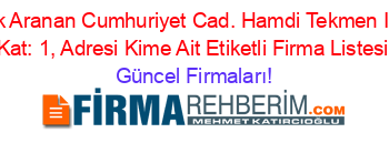En+Çok+Aranan+Cumhuriyet+Cad.+Hamdi+Tekmen+Iş+Hanı+Kat:+1,+Adresi+Kime+Ait+Etiketli+Firma+Listesi Güncel+Firmaları!