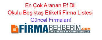 En+Çok+Aranan+Ef+Dil+Okulu+Beşiktaş+Etiketli+Firma+Listesi Güncel+Firmaları!