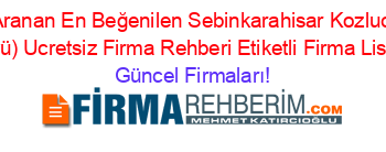En+Çok+Aranan+En+Beğenilen+Sebinkarahisar+Kozluca+(Yayci+Köyü)+Ucretsiz+Firma+Rehberi+Etiketli+Firma+Listesi Güncel+Firmaları!
