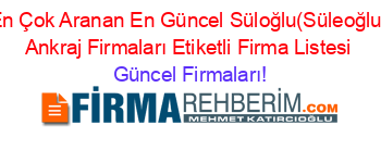 En+Çok+Aranan+En+Güncel+Süloğlu(Süleoğlu)+Ankraj+Firmaları+Etiketli+Firma+Listesi Güncel+Firmaları!