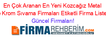 En+Çok+Aranan+En+Yeni+Kozcağız+Metal+Ve+Krom+Sıvama+Firmaları+Etiketli+Firma+Listesi Güncel+Firmaları!