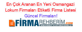 En+Çok+Aranan+En+Yeni+Osmangazi+Lokum+Firmaları+Etiketli+Firma+Listesi Güncel+Firmaları!