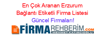 En+Çok+Aranan+Erzurum+Bağlantı+Etiketli+Firma+Listesi Güncel+Firmaları!