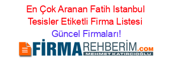 En+Çok+Aranan+Fatih+Istanbul+Tesisler+Etiketli+Firma+Listesi Güncel+Firmaları!