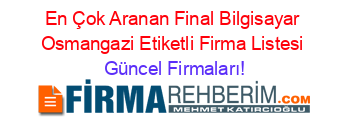 En+Çok+Aranan+Final+Bilgisayar+Osmangazi+Etiketli+Firma+Listesi Güncel+Firmaları!