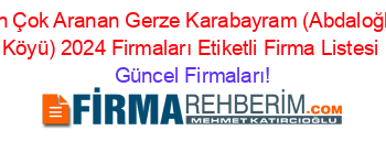 En+Çok+Aranan+Gerze+Karabayram+(Abdaloğlu+Köyü)+2024+Firmaları+Etiketli+Firma+Listesi Güncel+Firmaları!