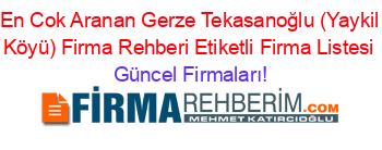 En+Cok+Aranan+Gerze+Tekasanoğlu+(Yaykil+Köyü)+Firma+Rehberi+Etiketli+Firma+Listesi Güncel+Firmaları!