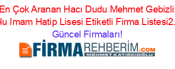 En+Çok+Aranan+Hacı+Dudu+Mehmet+Gebizli+Anadolu+Imam+Hatip+Lisesi+Etiketli+Firma+Listesi2.Sayfa Güncel+Firmaları!