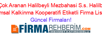 En+Çok+Aranan+Halilbeyli+Mezbahasi+S.s.+Halilbeyli+Tarimsal+Kalkinma+Kooperatifi+Etiketli+Firma+Listesi Güncel+Firmaları!