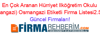 En+Çok+Aranan+Hürriyet+Ilköğretim+Okulu+(Osmangazi)+Osmangazi+Etiketli+Firma+Listesi2.Sayfa Güncel+Firmaları!