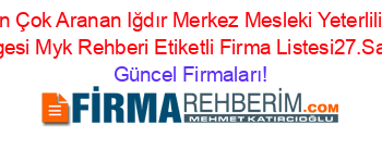 En+Çok+Aranan+Iğdır+Merkez+Mesleki+Yeterlilik+Belgesi+Myk+Rehberi+Etiketli+Firma+Listesi27.Sayfa Güncel+Firmaları!