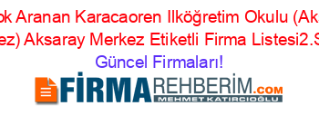 En+Çok+Aranan+Karacaoren+Ilköğretim+Okulu+(Aksaray+Merkez)+Aksaray+Merkez+Etiketli+Firma+Listesi2.Sayfa Güncel+Firmaları!