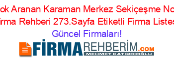 En+Çok+Aranan+Karaman+Merkez+Sekiçeşme+Normal+Firma+Rehberi+273.Sayfa+Etiketli+Firma+Listesi Güncel+Firmaları!