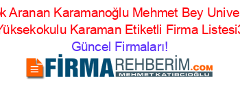 En+Çok+Aranan+Karamanoğlu+Mehmet+Bey+Universitesi+Sağlık+Yüksekokulu+Karaman+Etiketli+Firma+Listesi3.Sayfa Güncel+Firmaları!