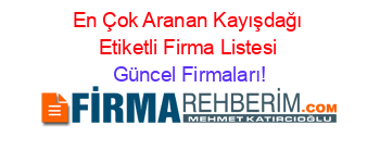 En+Çok+Aranan+Kayışdağı+Etiketli+Firma+Listesi Güncel+Firmaları!