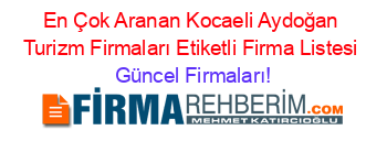 En+Çok+Aranan+Kocaeli+Aydoğan+Turizm+Firmaları+Etiketli+Firma+Listesi Güncel+Firmaları!