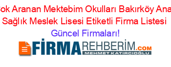 En+Çok+Aranan+Mektebim+Okulları+Bakırköy+Anadolu+Sağlık+Meslek+Lisesi+Etiketli+Firma+Listesi Güncel+Firmaları!