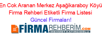 En+Cok+Aranan+Merkez+Aşağikaraboy+Köyü+Firma+Rehberi+Etiketli+Firma+Listesi Güncel+Firmaları!