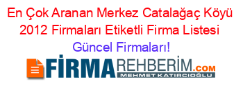 En+Çok+Aranan+Merkez+Catalağaç+Köyü+2012+Firmaları+Etiketli+Firma+Listesi Güncel+Firmaları!