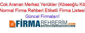 En+Cok+Aranan+Merkez+Yerükler+(Köseoğlu+Köyü)+Normal+Firma+Rehberi+Etiketli+Firma+Listesi Güncel+Firmaları!