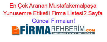 En+Çok+Aranan+Mustafakemalpaşa+Yunusemre+Etiketli+Firma+Listesi2.Sayfa Güncel+Firmaları!