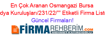 En+Çok+Aranan+Osmangazi+Bursa+Medya+Kuruluşları/231/22/””+Etiketli+Firma+Listesi Güncel+Firmaları!