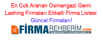 En+Cok+Aranan+Osmangazi+Gemi+Lashing+Firmaları+Etiketli+Firma+Listesi Güncel+Firmaları!