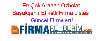 En+Çok+Aranan+Ozbolat+Başakşehir+Etiketli+Firma+Listesi Güncel+Firmaları!