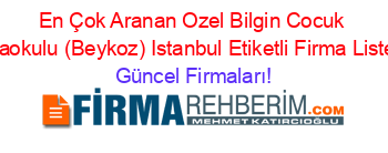 En+Çok+Aranan+Ozel+Bilgin+Cocuk+Anaokulu+(Beykoz)+Istanbul+Etiketli+Firma+Listesi Güncel+Firmaları!