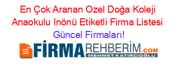 En+Çok+Aranan+Ozel+Doğa+Koleji+Anaokulu+Inönü+Etiketli+Firma+Listesi Güncel+Firmaları!