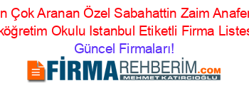 En+Çok+Aranan+Özel+Sabahattin+Zaim+Anafen+Ilköğretim+Okulu+Istanbul+Etiketli+Firma+Listesi Güncel+Firmaları!