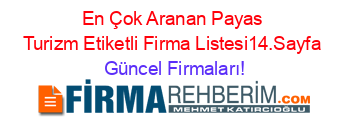 En+Çok+Aranan+Payas+Turizm+Etiketli+Firma+Listesi14.Sayfa Güncel+Firmaları!