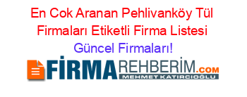 En+Cok+Aranan+Pehlivanköy+Tül+Firmaları+Etiketli+Firma+Listesi Güncel+Firmaları!