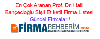 En+Çok+Aranan+Prof.+Dr.+Halil+Bahçecioğlu+Sişli+Etiketli+Firma+Listesi Güncel+Firmaları!