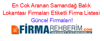 En+Cok+Aranan+Samandağ+Balık+Lokantası+Firmaları+Etiketli+Firma+Listesi Güncel+Firmaları!