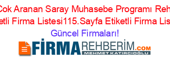 En+Cok+Aranan+Saray+Muhasebe+Programı+Rehberi+Etiketli+Firma+Listesi115.Sayfa+Etiketli+Firma+Listesi Güncel+Firmaları!