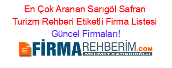 En+Çok+Aranan+Sarıgöl+Safran+Turizm+Rehberi+Etiketli+Firma+Listesi Güncel+Firmaları!